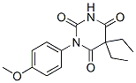 5,5-Diethyl-1-(p-methoxyphenyl)-2,4,6(1H,3H,5H)-pyrimidinetrione Struktur