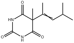 5-(1,3-Dimethyl-1-butenyl)-5-methyl-2,4,6(1H,3H,5H)-pyrimidinetrione,66940-98-5,结构式