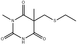 1,5-Dimethyl-5-(ethylthiomethyl)-2-sodiooxy-4,6(1H,5H)-pyrimidinedione Structure