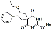 5-(2-エトキシエチル)-5-(2-フェニルエチル)-2-ソジオオキシ-4,6(1H,5H)-ピリミジンジオン 化学構造式