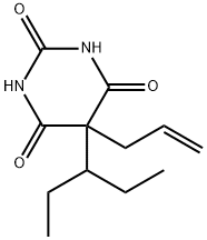 5-アリル-5-(1-エチルプロピル)バルビツル酸 化学構造式