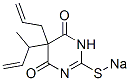 5-Allyl-5-(1-methylallyl)-2-sodiothio-4,6(1H,5H)-pyrimidinedione,66941-77-3,结构式