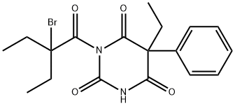 1-(2-Bromo-2-ethylbutyryl)-5-ethyl-5-phenyl-2,4,6(1H,3H,5H)-pyrimidinetrione,66942-12-9,结构式