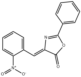 2-苯基-(4Z)-(21-硝基苯亚甲基)-5(4H)-口恶唑酮, 66949-10-8, 结构式