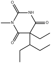 5-エチル-5-(1-エチルプロピル)-1-メチル-2,4,6(1H,3H,5H)-ピリミジントリオン 化学構造式