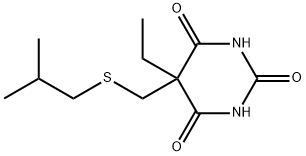 5-Ethyl-5-(isobutylthiomethyl)-2-sodiooxy-4,6(1H,5H)-pyrimidinedione 结构式