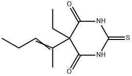 5-Ethyl-2,3-dihydro-5-(1-methyl-1-butenyl)-2-thioxo-4,6(1H,5H)-pyrimidinedione Structure