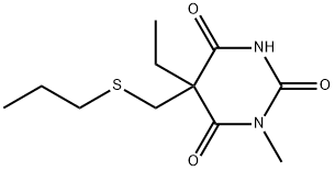 5-Ethyl-1-methyl-5-(propylthiomethyl)-2-sodiooxy-4,6(1H,5H)-pyrimidinedione,66968-98-7,结构式