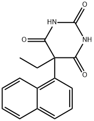 5-エチル-5-(1-ナフチル)バルビツル酸 化学構造式