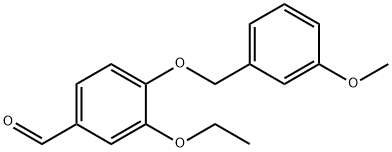 3-ETHOXY-4-[(3-METHOXYBENZYL)OXY]BENZALDEHYDE 化学構造式