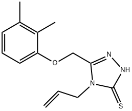 4-アリル-5-[(2,3-ジメチルフェノキシ)メチル]-4H-1,2,4-トリアゾール-3-チオール 化学構造式