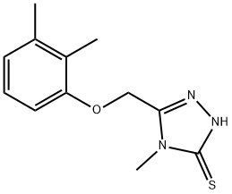 5-[(2,3-ジメチルフェノキシ)メチル]-4-メチル-4H-1,2,4-トリアゾール-3-チオール 化学構造式