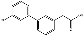 3-BIPHENYL-3'-CHLORO-ACETIC ACID
 Structure