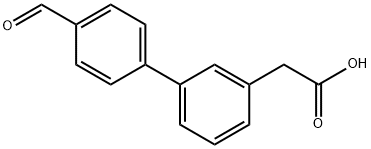 3-BIPHENYL-4'-FORMYL-ACETIC ACID
 Struktur