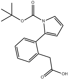 2-(2'-N-BOC-PYRROLE)PHENYLACETIC ACID 结构式