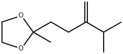 2-Methyl-2-(4-methyl-3-methylenepentyl)-1,3-dioxolane,66972-05-2,结构式