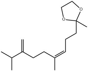 2-[(Z)-4,8-Dimethyl-7-methylene-3-nonenyl]-2-methyl-1,3-dioxolane 结构式