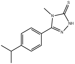 5-(4-イソプロピルフェニル)-4-メチル-4H-1,2,4-トリアゾール-3-チオール 化学構造式