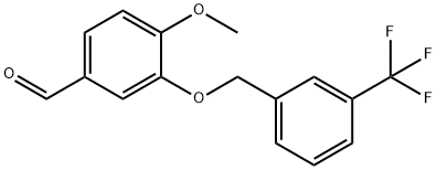 4-甲氧基-3-[3-(三氟甲基)苄基]氧基-苯甲醛,669739-13-3,结构式