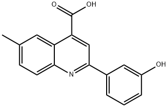 2-(3-HYDROXY-PHENYL)-6-METHYL-QUINOLINE-4-CARBOXYLIC ACID Structure