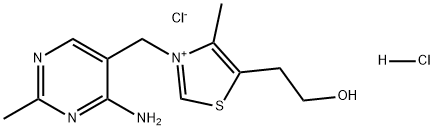 盐酸硫胺,67-03-8,结构式