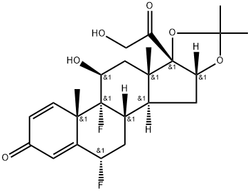 醋酸氟轻松,67-73-2,结构式