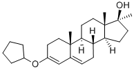 3-(シクロペンチルオキシ)-17-メチルアンドロスタ-3,5-ジエン-17β-オール 化学構造式