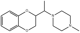 2-[1-(4-メチル-1-ピペラジニル)エチル]-1,4-ベンゾジオキサン 化学構造式