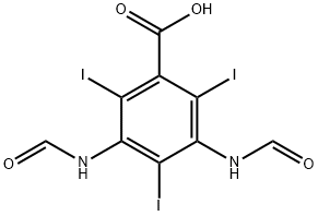 3,5-Bis(formylamino)-2,4,6-triiodobenzoic acid Struktur