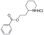 2-(2-Piperidinyl)ethyl benzoate hydrochloride 化学構造式
