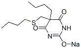 5-Butyl-5-(butylthiomethyl)-2-sodiooxy-4,6(1H,5H)-pyrimidinedione Struktur