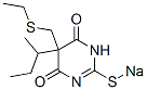 5-sec-Butyl-5-(ethylthiomethyl)-2-sodiothio-4,6(1H,5H)-pyrimidinedione,67050-34-4,结构式