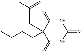 5-Butyl-2,3-dihydro-5-(2-methyl-2-propenyl)-2-thioxo-4,6(1H,5H)-pyrimidinedione Struktur