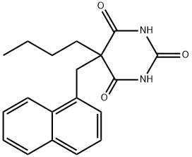 5-ブチル-5-(1-ナフチルメチル)-2,4,6(1H,3H,5H)-ピリミジントリオン 化学構造式
