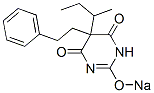 5-sec-ブチル-5-フェネチル-2-ソジオオキシ-4,6(1H,5H)-ピリミジンジオン 化学構造式