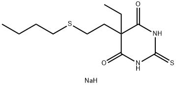 5-[2-(Butylthio)ethyl]-5-ethyl-2-sodiothio-4,6(1H,5H)-pyrimidinedione,67050-68-4,结构式