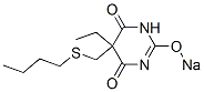 5-(Butylthiomethyl)-5-ethyl-2-sodiooxy-4,6(1H,5H)-pyrimidinedione Structure