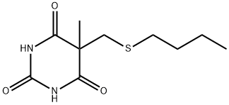 5-(Butylthiomethyl)-5-methyl-2-sodiooxy-4,6(1H,5H)-pyrimidinedione Struktur