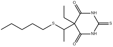 5-Ethyl-5-[1-(pentylthio)ethyl]-2-sodiothio-4,6(1H,5H)-pyrimidinedione,67050-86-6,结构式