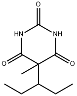5-(1-Ethylpropyl)-5-methylbarbituric acid 结构式