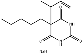 5-(1-Methyl-2-propenyl)-5-pentyl-2-sodiothio-4,6(1H,5H)-pyrimidinedione Struktur