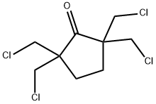 2,2,5,5-TETRAKIS(CHLOROMETHYL)CYCLOPENTANONE 化学構造式