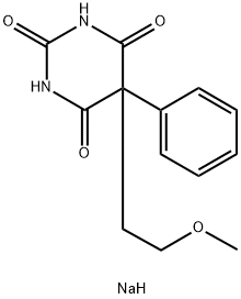 5-(2-Methoxyethyl)-5-phenyl-2-sodiooxy-4,6(1H,5H)-pyrimidinedione,67114-17-4,结构式