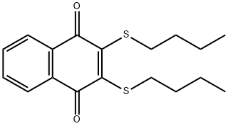 2,3-BIS(N-BUTYLTHIO)-1,4-NAPHTHALENEDIONE Structure