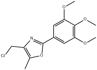 4-(Chloromethyl)-5-methyl-2-(3,4,5-trimethoxyphenyl)-1,3-oxazole 化学構造式