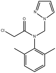 2-クロロ-N-(1H-ピラゾール-1-イルメチル)-N-(2,6-ジメチルフェニル)アセトアミド 化学構造式