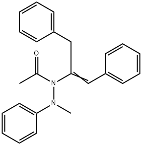 N2-Methyl-N2-phenyl-N1-(2-phenyl-1-phenylmethylethenyl)acetohydrazide Struktur