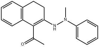 1-Acetyl-3,4-dihydro-2-(2-methyl-2-phenylhydrazino)naphthalene Structure