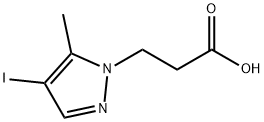 3-(4-碘-5-甲基-1H-吡唑-1-基)丙酸,6715-93-1,结构式