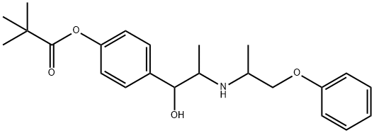 4-[1-hydroxy-2-[(1-methyl-2-phenoxyethyl)amino]propyl]phenyl pivalate Structure